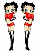 Betty Boop dekal, finns i 4 storlekar