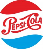 Pepsi cola  Dekal  finns i  3 storlekar