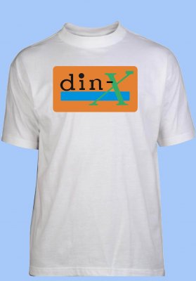 Din-x T-shirt, finns i 12 storlekar, 2 färger