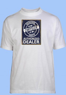 Chrysler T-shirt, finns i 12 storlekar, 2 färger