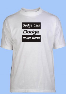 Dodge T-shirt, finns i 12 storlekar